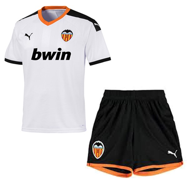 Camiseta Valencia Primera equipo Niño 2019-20 Blanco Negro